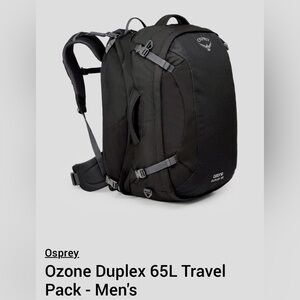 OSPREY Black Ozone Duplex 65L Men's Backpack